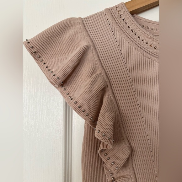 NWT Sandro Tilla Knit Dress in Nude - size US 4 - Picture 6 of 13